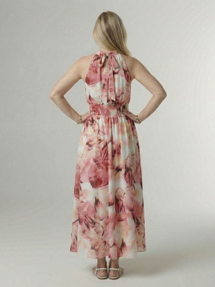 SYLLIN | Gathered Halter Midi Dress