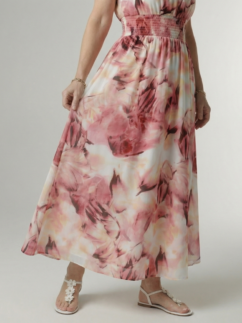 Alondra | Gathered Halter Midi Dress