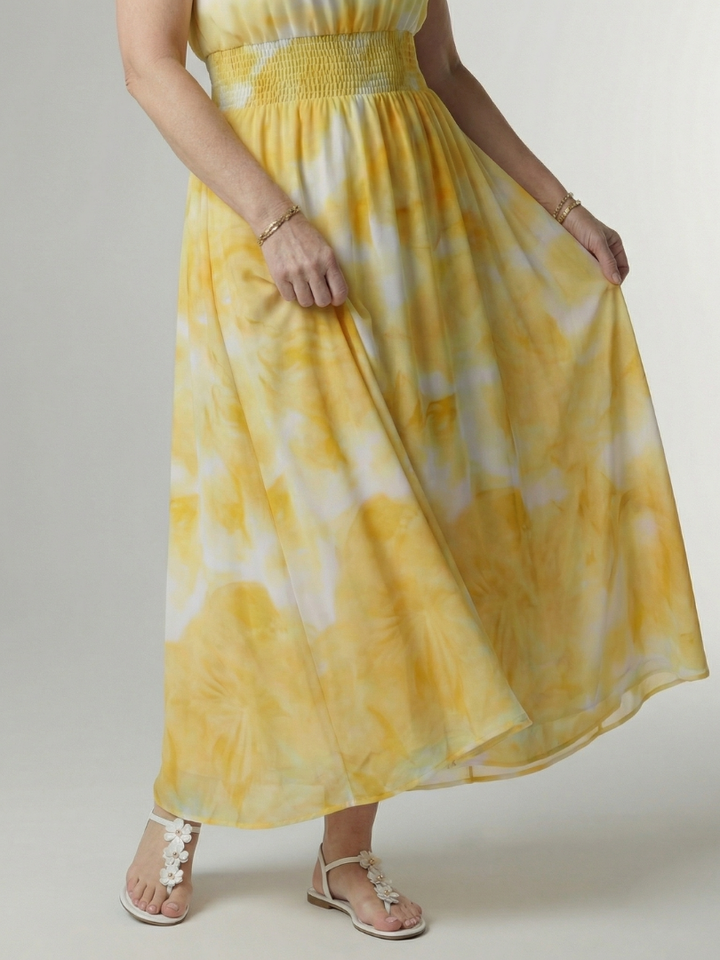 Alondra | Gathered Halter Midi Dress