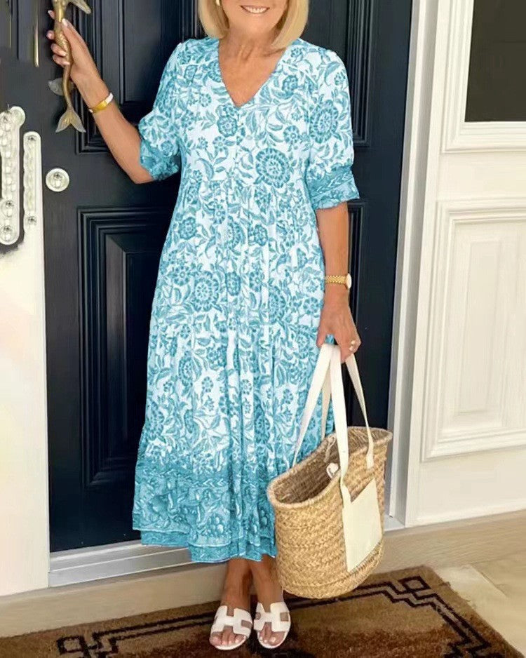 KEISHA | Graceful V-Neck Floral