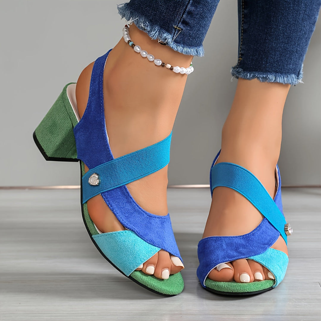 LEAH | Cross Strap Comfort Heels