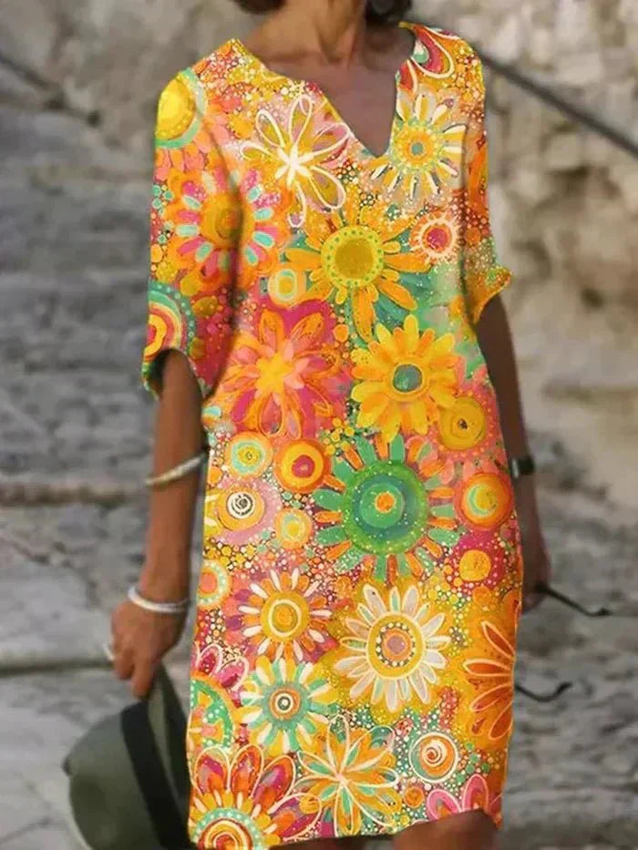 Lucia | Vibrant Floral Midi Dress