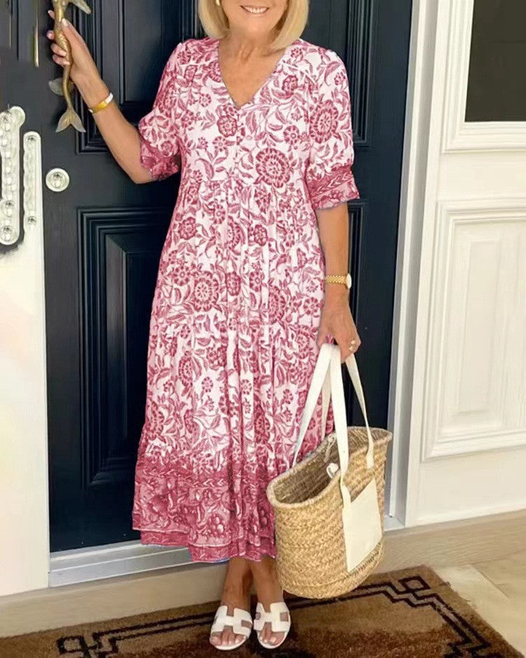 KEISHA | Graceful V-Neck Floral