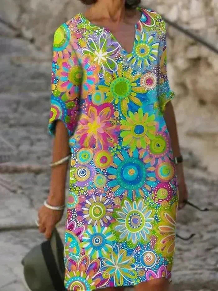 Lucia | Vibrant Floral Midi Dress
